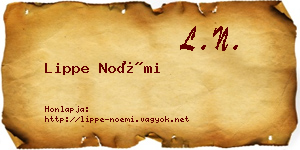 Lippe Noémi névjegykártya
